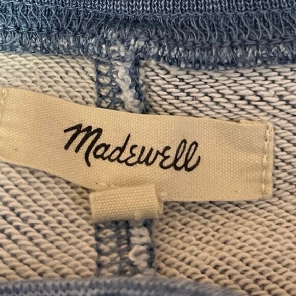 Madewell Womens Blue Indigo-Dyed Patchwork Pullover Sweatshirt Sweater Top XXS - Picture 4 of 5